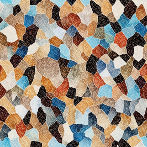 Mosaic PBR Texture Featuring Irregular Multi-Colored Stone Tiles with Matte Finish Mosaic texture preview