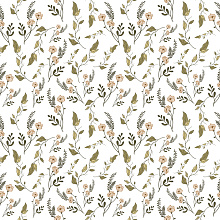 Seamless 3D Pattern PBR Texture with Wild Flower Motifs and Soft Earthy Tones texture preview