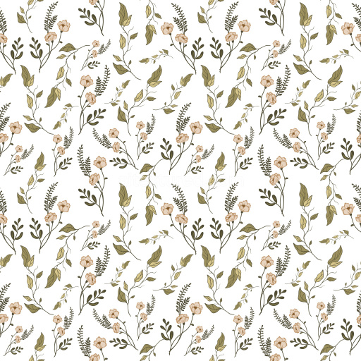 Pattern Bundle - Seamless 3D Pattern PBR Texture with Wild Flower Motifs and Soft Earthy Tones texture preview