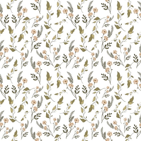Pattern PBR Texture with Wild Flower Motifs and Soft Earthy Tones Pattern Bundle texture preview