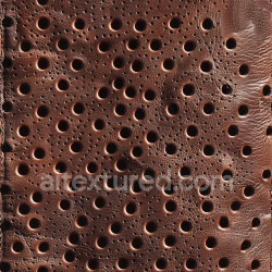 seamless Seamless Perforated Brown Leather PBR Texture with Detailed Grain and Subtle Wear texture 8k free download PBR