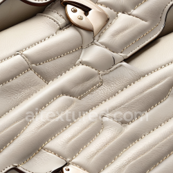 seamless Seamless 3D PBR Cream Quilted Leather Texture with Soft Grain and Stitch Detailing texture 8k free download PBR