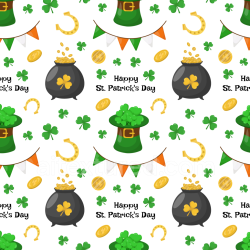 seamless Seamless 3D PBR Texture Featuring St Patrick’s Day Symbols and Festive Patterns texture 8k free download PBR