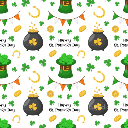 Featuring St Patrick’s Day Symbols and Festive Patterns seamless St patrick digital paper bundle PBR texture