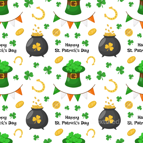 Featuring St Patrick’s Day Symbols and Festive Patterns St patrick digital paper bundle texture preview