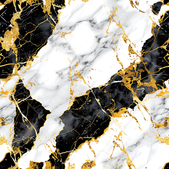 Black and White Marble PBR Texture with Gold Vein Accents Marble texture preview