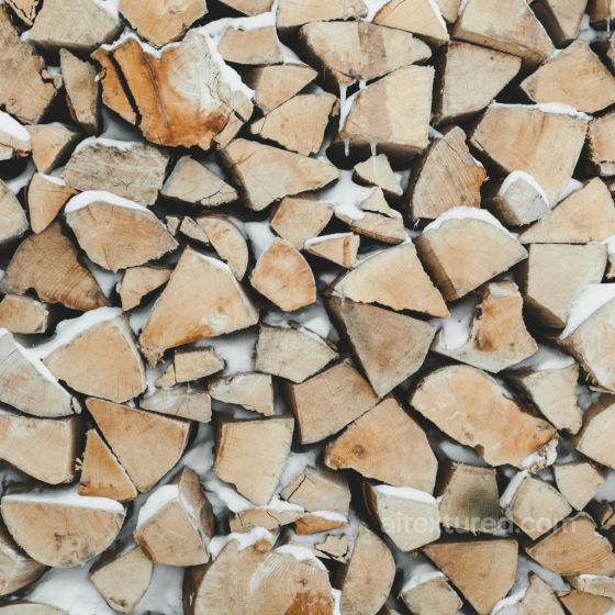 Natural Wood Logs Texture with Snow for 3D PBR Wood texture preview