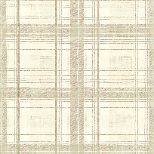 Seamless Beige and Cream Plaid 3D PBR Fabric Texture with Soft Weave Pattern texture preview