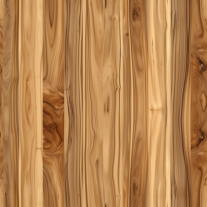 Hickory Wood Featuring Wavy Grain and Natural Knots seamless PBR texture preview