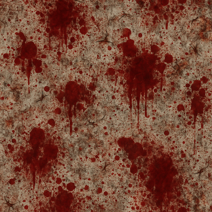 Dripping Blood Splatter With Dried Blood Effects seamless PBR texture preview