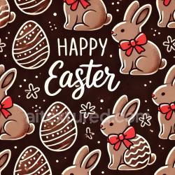 seamless Seamless 3D PBR Digital Paper Texture with Easter Bunny and Egg Motifs texture 8k free download PBR