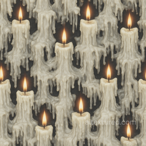 Candle Wax With Melted Wax And Candle Drips seamless Halloween PBR texture