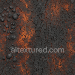 seamless Seamless 3d texture pbr 8k fire damaged paint surface with blistered cracks texture 8k free download PBR