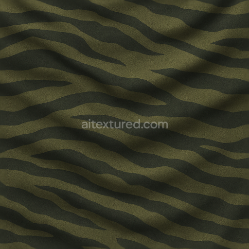 Seamless 3d texture pbr 8k tiger stripe camo with rippling fabric and blending colors