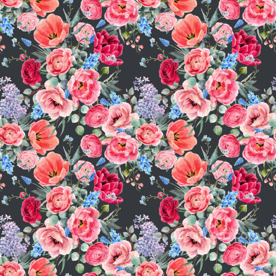 Floral Fabric Texture with Vibrant Pink Flowers on Dark Background Pink Flower texture preview
