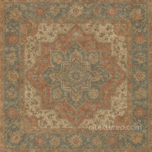 Weathered Oriental Carpet Seamless Texture seamless Carpet PBR texture