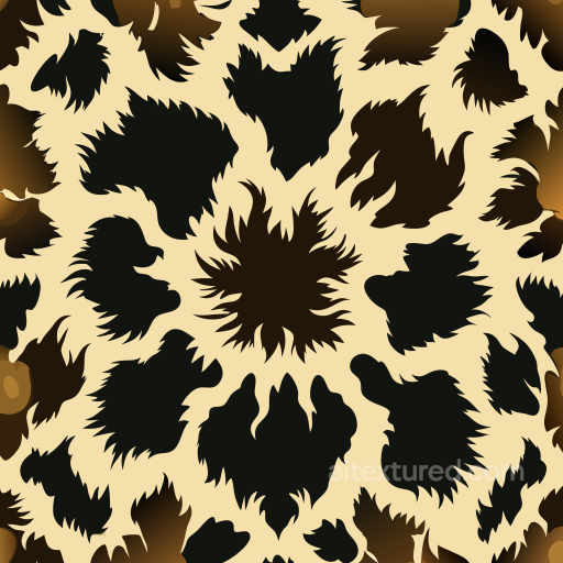 Leopard Print Texture with Distinctive Spotted Pattern in Warm Browns seamless Leopard Print PBR texture