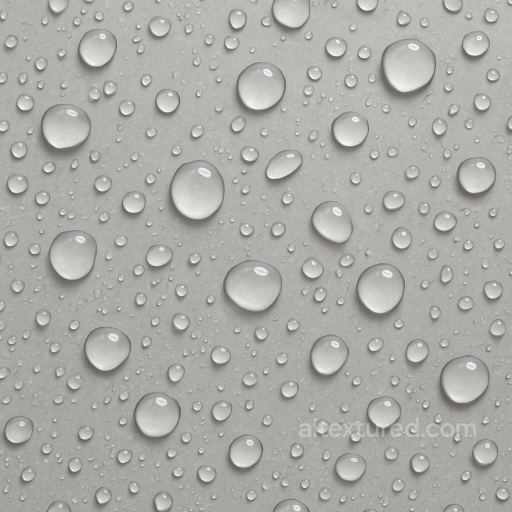 With Water Droplets On Glass Surface seamless Drops on the surface PBR texture