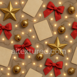 seamless Seamless 3d texture pbr 8k star ornament christmas card festive bow metal bell twinkling lights texture 8k free download PBR