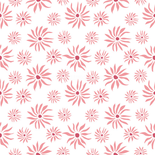 Pattern Bundle - Seamless 3D PBR Texture of Delicate Pink Floral Motifs on White Background texture preview