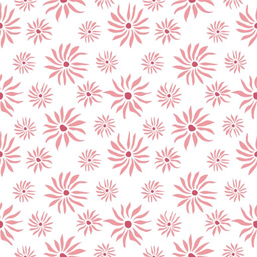 Pattern Bundle Texture of Delicate Pink Floral Motifs on White Background seamless Pattern Bundle PBR texture