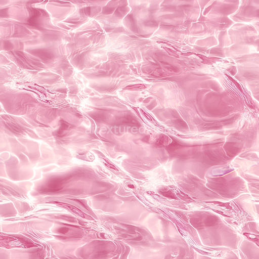 Seamless 3D Pink Pool Water PBR Texture with Soft, Wavy Ripples and Glossy Highlights