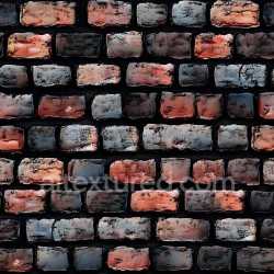 seamless Seamless 3D Cracked and Holed Brick Wall PBR Texture with Weathered Color Variation texture 8k free download PBR