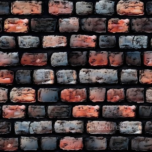 Cracked and Holed Brick Wall PBR Texture with Weathered Color Variation seamless Brick PBR texture