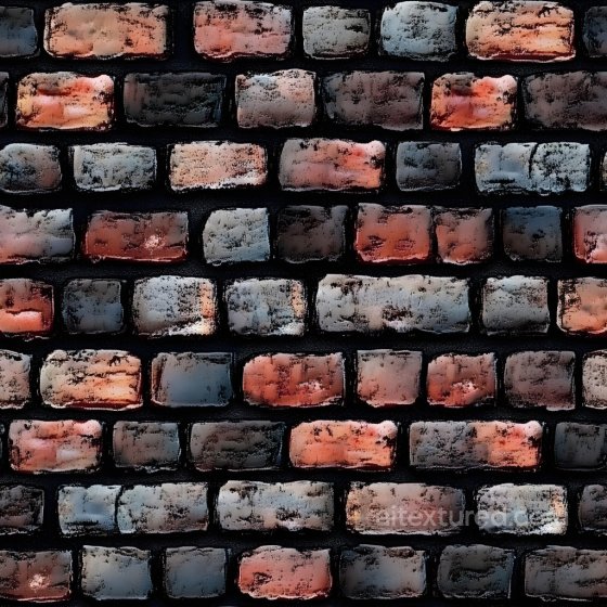 Cracked and Holed Brick Wall PBR Texture with Weathered Color Variation Brick texture preview