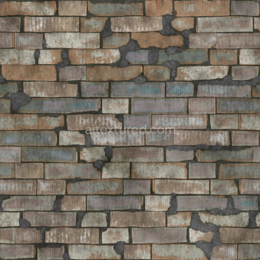 Bricks Seamless Pbr Texture Tileable Rough Weathered Color Realistic Surface