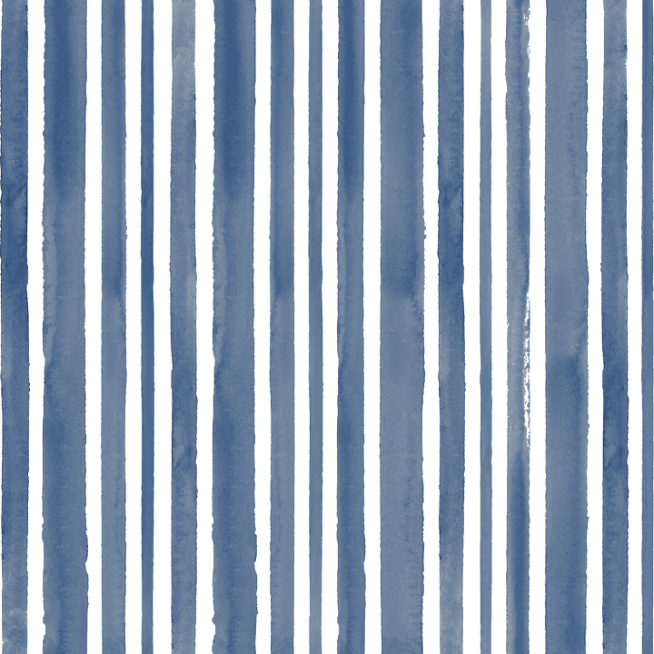 Blue Watercolor Stripes on White Fabric seamless PBR texture preview