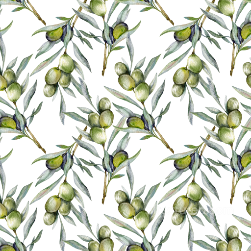 Watercolor Greenery Texture of Watercolor Olive Branches with Green Leaves seamless watercolor greenery  PBR texture