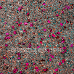 seamless Detailed Pebble Ground Texture with Scattered Pink Petals for PBR texture 8k free download PBR