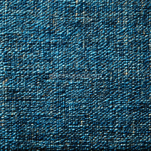 Seamless 3D cracked denim fabric PBR texture with blue worn threads