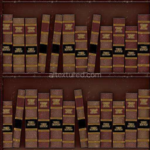 Wooden Bookshelf with Books | Free PBR