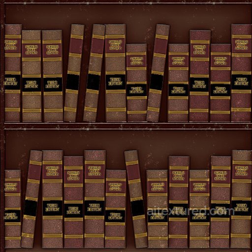 Wooden Bookshelf with Books | Free PBR seamless Paper PBR texture