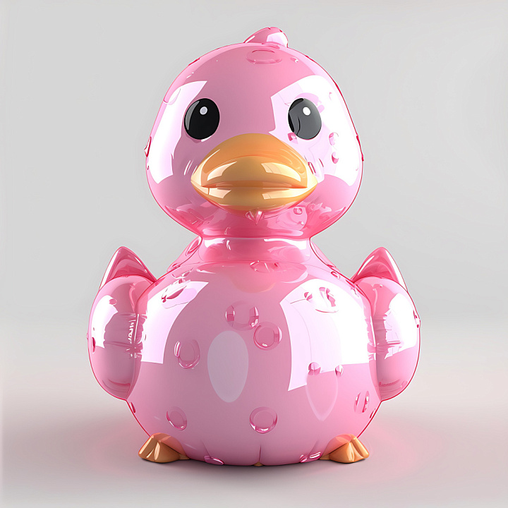 Inflated Glossy Pink Vinyl Bubble with Inflated Rounded Shapes seamless PBR texture preview