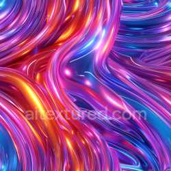 seamless Seamless 3D PBR texture of vibrant glossy flowing curves with intense neon reflections texture 8k free download PBR
