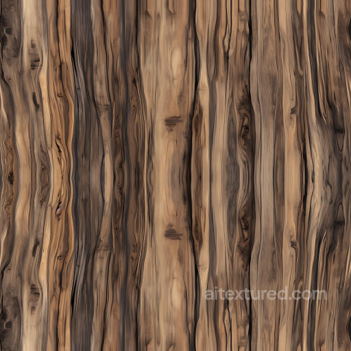 Rustic Wood Planks PBR Texture with Knots and Grain Variations seamless Wood PBR texture