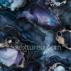 seamless Seamless 3D Alcohol Ink PBR Texture Featuring Blue and Violet Fluid Waves with Metallic Veins texture 8k free download PBR