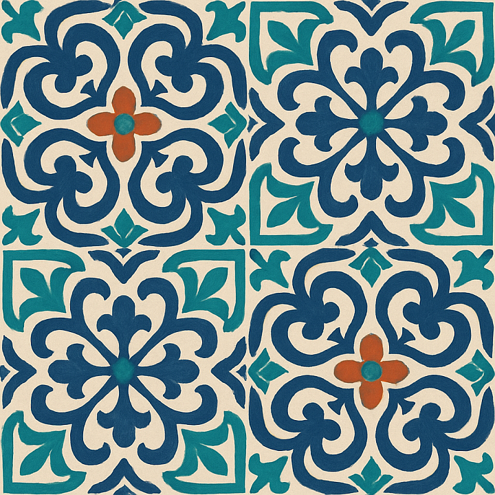 Stylized Tile seamless PBR texture preview