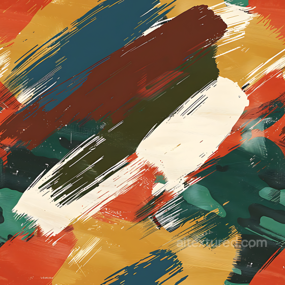Stylized Brushstroke Camouflage PBR Texture with Warm Earth Tones Color Camouflage texture preview