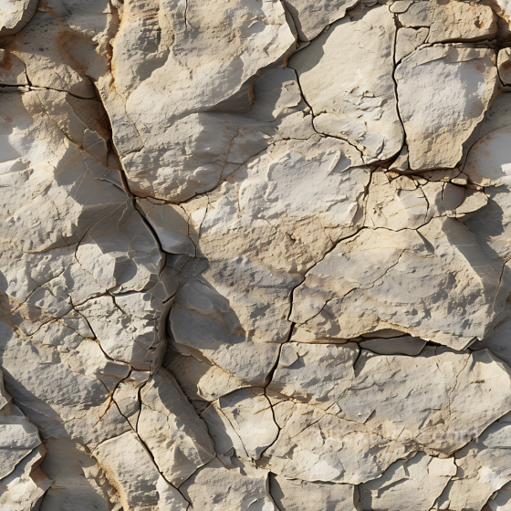 Cracked Clay Stone Ground PBR Texture with Natural Beige Tones Stone texture preview
