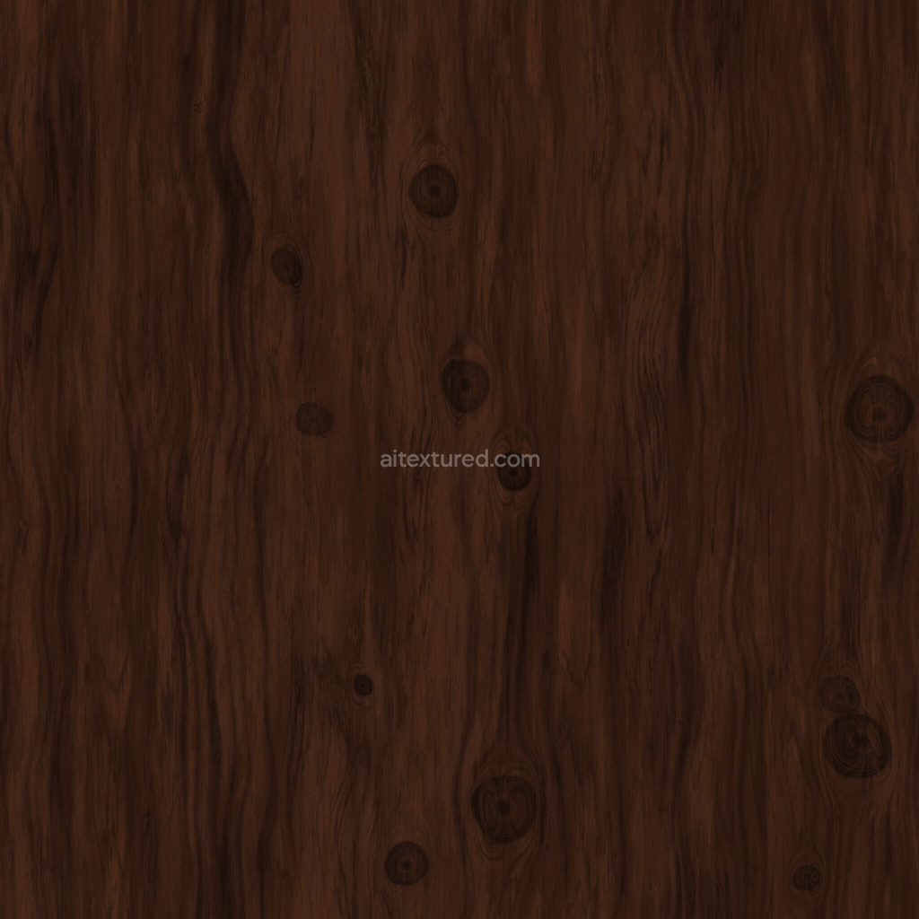 Seamless dark wood PBR texture with realistic grain