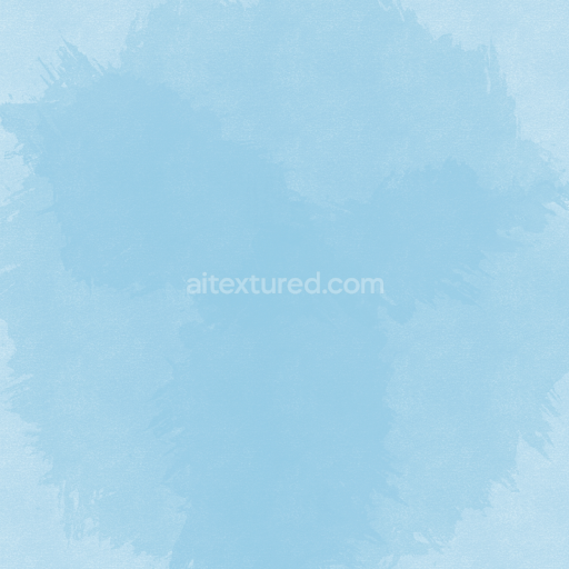 Seamless 3D PBR Light Blue Watercolor Texture with Soft Brush Strokes