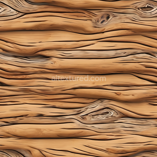 Seamless 3D PBR Rustic Pine Wood Planks Texture with Distinct Knot and Grain Detail