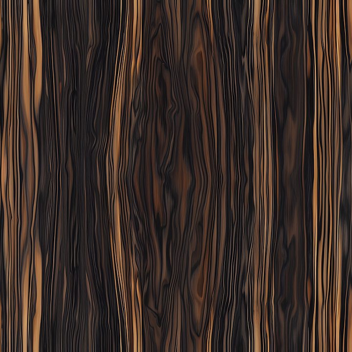Ebony Wood Featuring Dramatic Dark and Light Grain Patterns seamless PBR texture preview