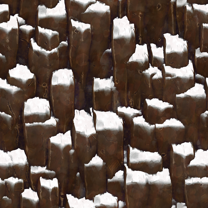 Stylized Cartoon Cliff Rock Stone seamless PBR texture preview