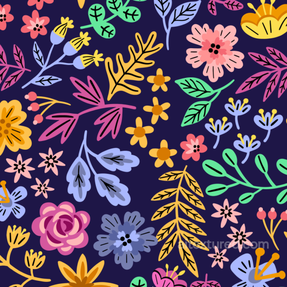 Colorful Embroidered Floral Fabric Pattern Seamless Texture Embroidered floral texture preview