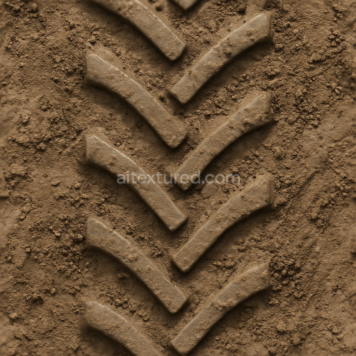Seamless 3d texture pbr 8k tractor tire agricultural tire tire track mud muddy tire tread